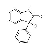 3-氯-3-苯基-1,3-二氢吲哚-2-酮结构式