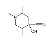 4-Hydroxy-1,2,5-trimethyl-4-piperidinecarbonitrile结构式