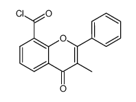 3-METHYL-4-OXO-2-PHENYL-4H-CHROMENE-8-CARBONYL CHLORIDE structure