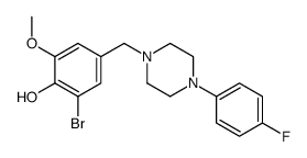 2-bromo-4-[[4-(4-fluorophenyl)piperazin-1-yl]methyl]-6-methoxyphenol Structure