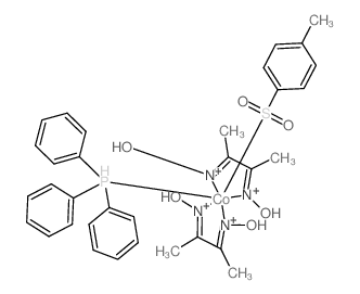 cobalt; 1-methyl-4-sulfinato-benzene; N-[(Z)-3-nitrosobut-2-en-2-yl]hydroxylamine; triphenylphosphanium Structure