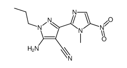 5-amino-3-(1-methyl-5-nitro-1H-imidazol-2-yl)-1-propyl-1H-pyrazole-4-carbonitrile结构式