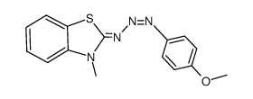 2-[(4-methoxy-phenyl)-triazenylidene]-3-methyl-2,3-dihydro-benzothiazole结构式