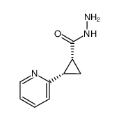 cis-2-[Pyridyl-(2)]-cyclopropan-carbonsaeure-(1)-hydrazid结构式