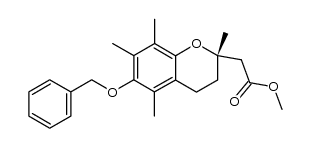 (2S)-(6-benzyloxy-2,5,7,8-tetramethylchroman-2-yl)acetic acid methyl ester Structure