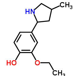 Phenol, 2-ethoxy-4-(4-methyl-2-pyrrolidinyl)- (9CI)结构式