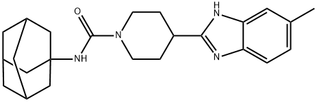 1-Piperidinecarboxamide,4-(5-methyl-1H-benzimidazol-2-yl)-N-tricyclo[3.3.1.13,7]dec-1-yl-(9CI) structure