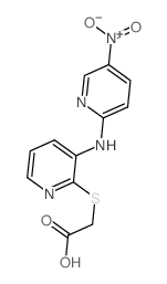 2-[3-[(5-nitropyridin-2-yl)amino]pyridin-2-yl]sulfanylacetic acid Structure