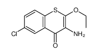 3-amino-6-chloro-2-ethoxythiochromen-4-one结构式