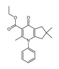 2,6,6-trimethyl-4-oxo-1-phenyl-4,5,6,7-tetrahydro-1H-[1]pyrindine-3-carboxylic acid ethyl ester结构式