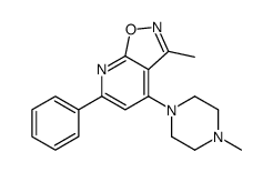 3-methyl-4-(4-methylpiperazin-1-yl)-6-phenyl-[1,2]oxazolo[5,4-b]pyridine结构式