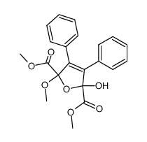 2-Hydroxy-5-methoxy-3,4-diphenyl-2,5-dihydro-furan-2,5-dicarboxylic acid dimethyl ester结构式