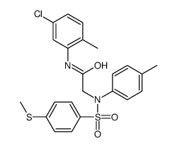 N-(5-chloro-2-methylphenyl)-2-(4-methyl-N-(4-methylsulfanylphenyl)sulfonylanilino)acetamide结构式