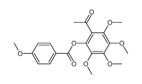 2'-(4-methoxybenzoyloxy)-3',4',5',6'-tetramethoxyacetophenone Structure