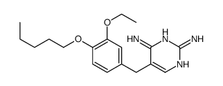 5-[(3-ethoxy-4-pentoxyphenyl)methyl]pyrimidine-2,4-diamine Structure