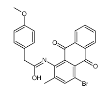 N-(4-bromo-2-methyl-9,10-dioxo-anthracen-1-yl)-2-(4-methoxyphenyl)acet amide Structure