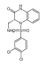 (3R)-3-(aminomethyl)-4-[(3,4-dichlorophenyl)sulfonyl]-3,4-dihydroquinoxalin-2(1H)-one Structure