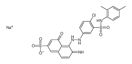 sodium 6-amino-5-[[4-chloro-3-[[(2,4-dimethylphenyl)amino]sulphonyl]phenyl]azo]-4-hydroxynaphthalene-2-sulphonate结构式