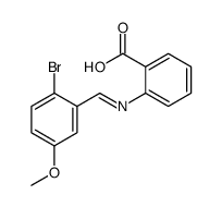 2-[(2-bromo-5-methoxyphenyl)methylideneamino]benzoic acid结构式