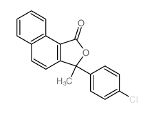 3-(4-Chlorophenyl)-3-methylnaphtho(1,2-c)furan-1(3H)-one Structure