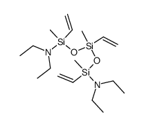 1,5-bis(diethylamino)-1,3,5-trimethyl-1,3,5-trivinyltrisiloxane结构式