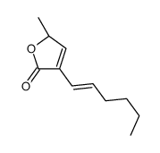 (2S)-4-hex-1-enyl-2-methyl-2H-furan-5-one结构式