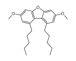 3,7-dimethoxy-1,9-diphenthylbenzofuran Structure