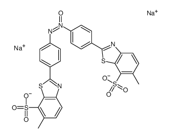 disodium 2,2'-(azoxydi-p-phenylene)bis[6-methylbenzothiazole-7-sulphonate] Structure