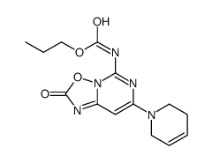 propyl N-[4-(3,6-dihydro-2H-pyridin-1-yl)-8-oxo-9-oxa-1,3,7-triazabicy clo[4.3.0]nona-2,4,6-trien-2-yl]carbamate结构式