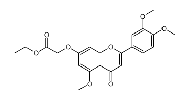 7-ethyloxycarbonylmethyloxy-3',4',5-trimethoxy flavone结构式