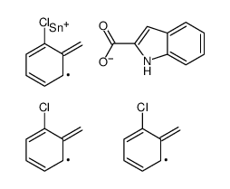 tris[(2-chlorophenyl)methyl]stannyl 1H-indole-2-carboxylate Structure