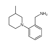 [2-(3-methylpiperidin-1-yl)phenyl]methanamine结构式