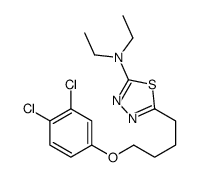 5-[4-(3,4-dichlorophenoxy)butyl]-N,N-diethyl-1,3,4-thiadiazol-2-amine结构式