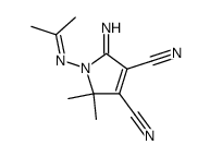 5-Imino-1-isopropylideneamino-2,2-dimethyl-2,5-dihydro-1H-pyrrole-3,4-dicarbonitrile Structure