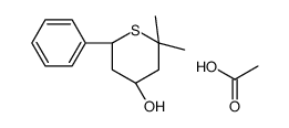 acetic acid,(4S,6S)-2,2-dimethyl-6-phenylthian-4-ol Structure