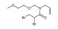 2,3-dibromo-N-(2-methoxyethoxymethyl)-N-prop-2-enylpropanamide结构式