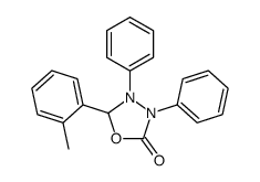 5-(2-methylphenyl)-3,4-diphenyl-1,3,4-oxadiazolidin-2-one结构式