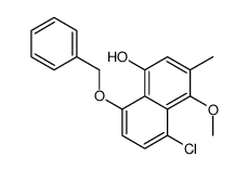 5-chloro-4-methoxy-3-methyl-8-phenylmethoxynaphthalen-1-ol Structure