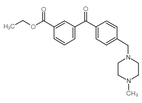 3-CARBOETHOXY-4'-(4-METHYLPIPERAZINOMETHYL) BENZOPHENONE结构式