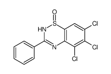 5,6,7-trichloro-3-phenyl-4H-1λ4,2,4-benzothiadiazine 1-oxide Structure