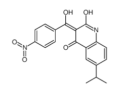 (3E)-3-[hydroxy-(4-nitrophenyl)methylidene]-6-propan-2-yl-1H-quinoline-2,4-dione Structure