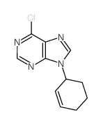 6-chloro-9-[(1R)-cyclohex-2-en-1-yl]purine结构式