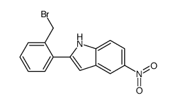 2-[2-(bromomethyl)phenyl]-5-nitro-1H-indole结构式