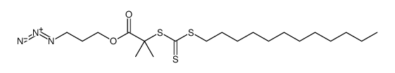 2-(DODECYLTHIOCARBONOTHIOYLTHIO)-2-METHYLPROPIONIC ACID 3-AZIDO-1-PROPANOL ESTER Structure