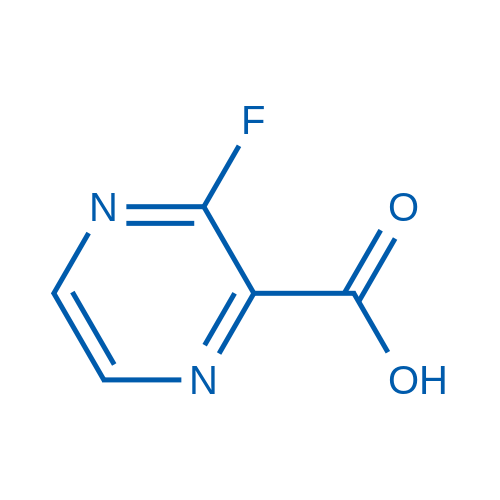 3-氟吡嗪-2-羧酸结构式