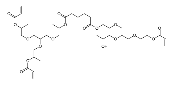 2-[3-[2-(acryloyloxy)propoxy]-[2-(2-hydroxypropoxy)]propoxy]-1-methylethyl 2-[2,3-bis[2-(acryloyloxy)propoxy]propoxy]-1-methylethyl adipate structure