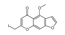 7-iodomethyl-4-methoxy-furo[3,2-g]chromen-5-one结构式