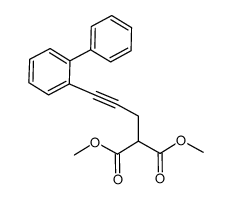 dimethyl 2-(3-(2-biphenyl)prop-2-ynyl)malonate Structure