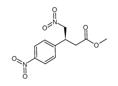 (S)-methyl 4-nitro-3-(4-nitrophenyl)butanoate结构式