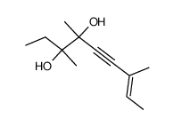 3,4,7-trimethyl-non-7-en-5-yne-3,4-diol结构式